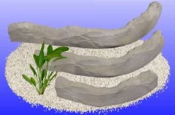 Terrasse S 29x18x7,5 Cm, Farbe Bruchstein, Aquarium-Dekoration Aus Mineralguss