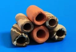 3 X Garnelenhöhlen MEDIUM Terrakotta/Regenbogen Aus Ton- Brut- Oder Versteckplätze