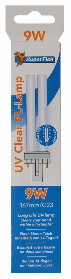 UVC Lampe PL 9 Watt LONGLIFE UV-C Wasser-Klärer Ersatzröhre Teichfilter 1 UVC Lampe PL 9 Watt LONGLIFE UV-C Wasser-Klärer Ersatzröhre Teichfilter