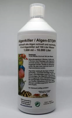 1.000 Ml Algenkiller / Algen-STOPP Für 10.000 Liter Aquarium-Wasser