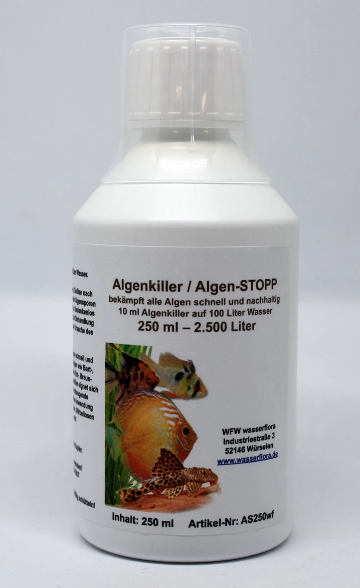 250 Ml Algenkiller / Algen-STOPP Für 2.500 Liter Aquarium-Wasser 1 250 Ml Algenkiller / Algen-STOPP Für 2.500 Liter Aquarium-Wasser