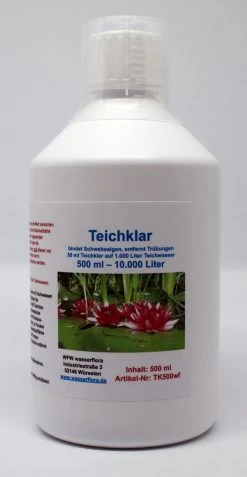 500 Ml Teichklar - Bindet Schwebealgen, Entfernt Trübungen, Für 10.000 Liter Wasser